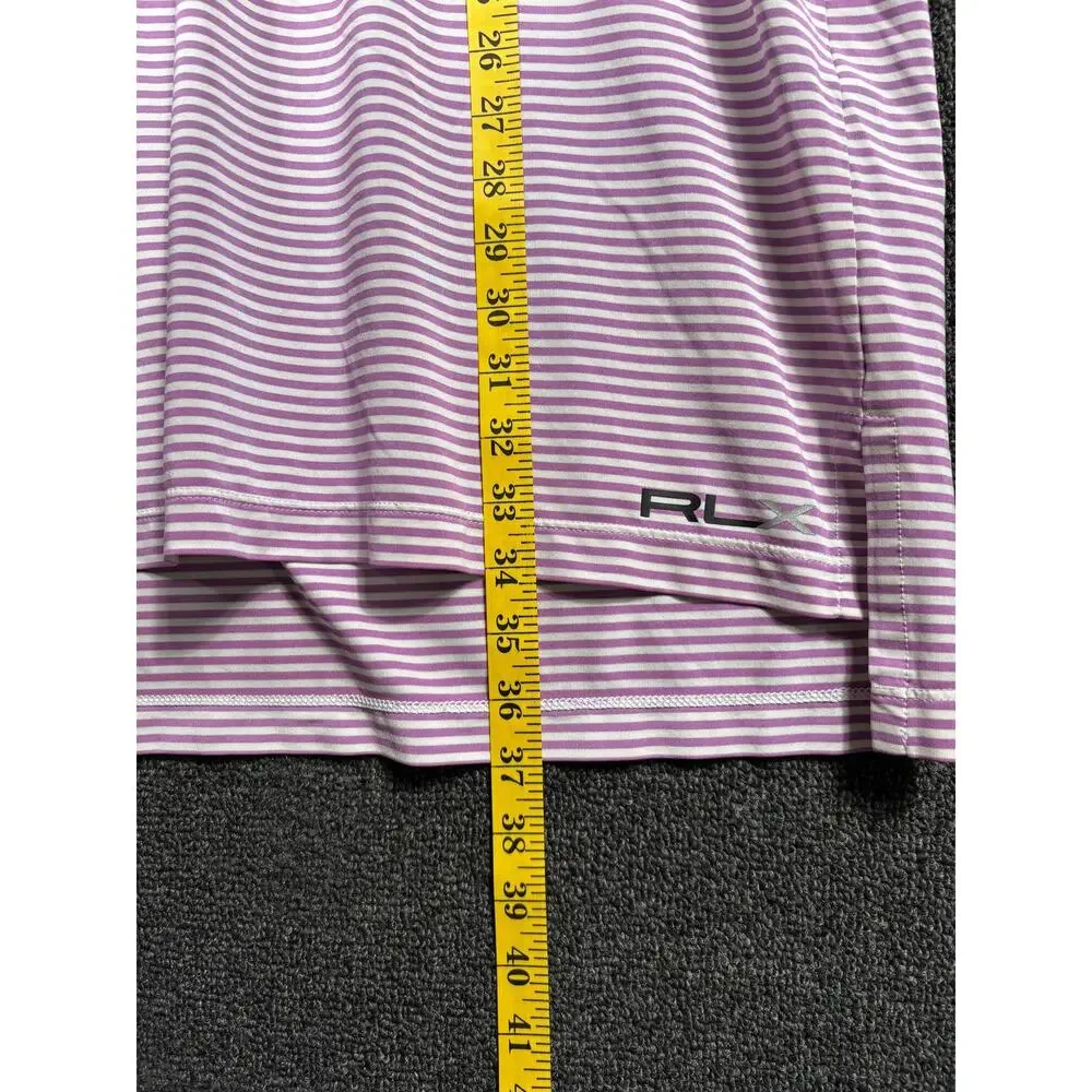 RLX Ralph Lauren Golf Performance Polo Shirt Mens Size XL Pink Striped Stretch